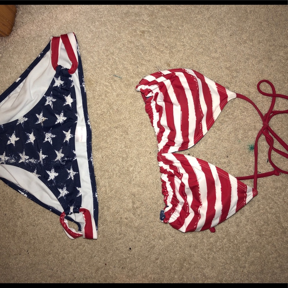 reversible american flag bikini